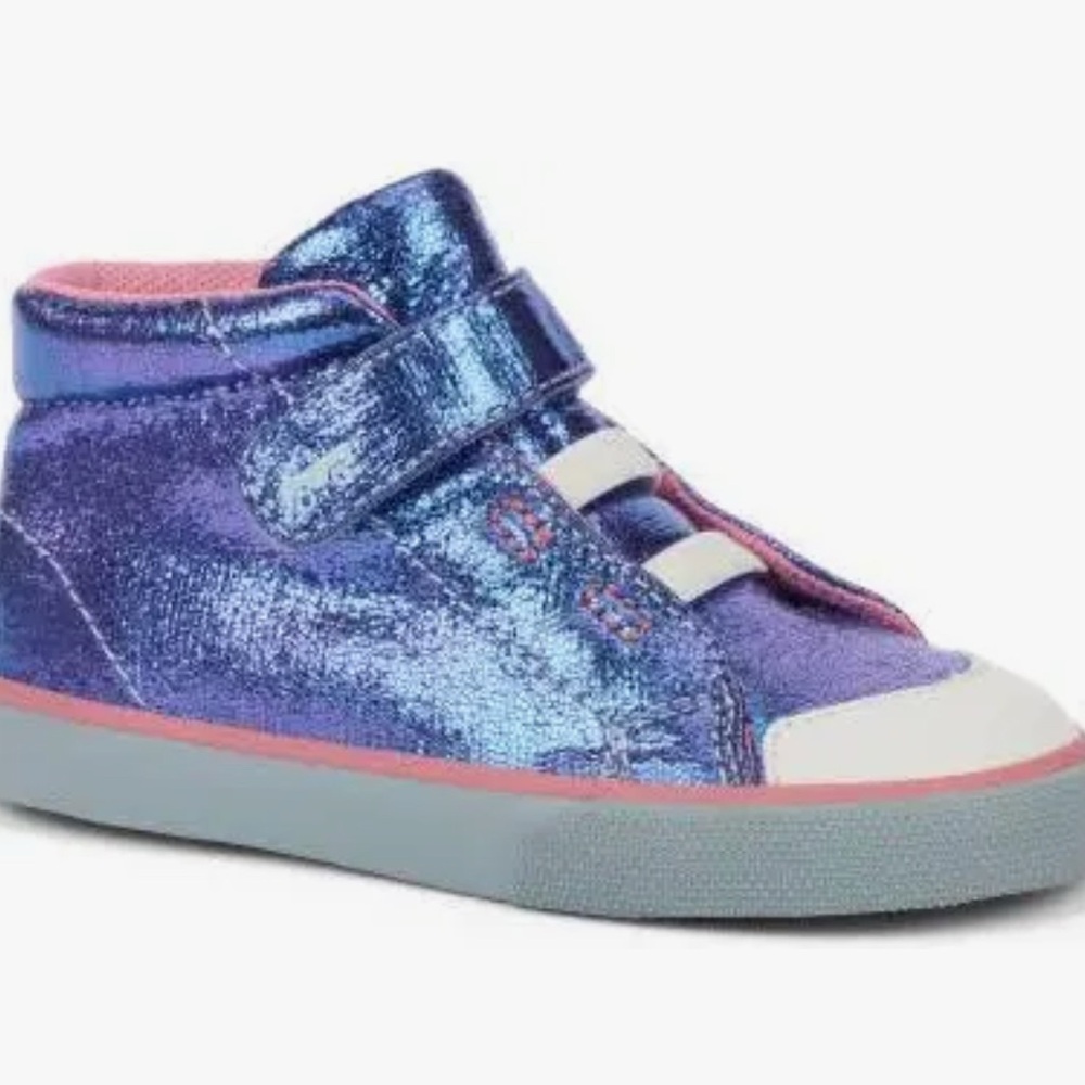 See Kai Run Metallic Purple Kids Sneakers size 8 NWT